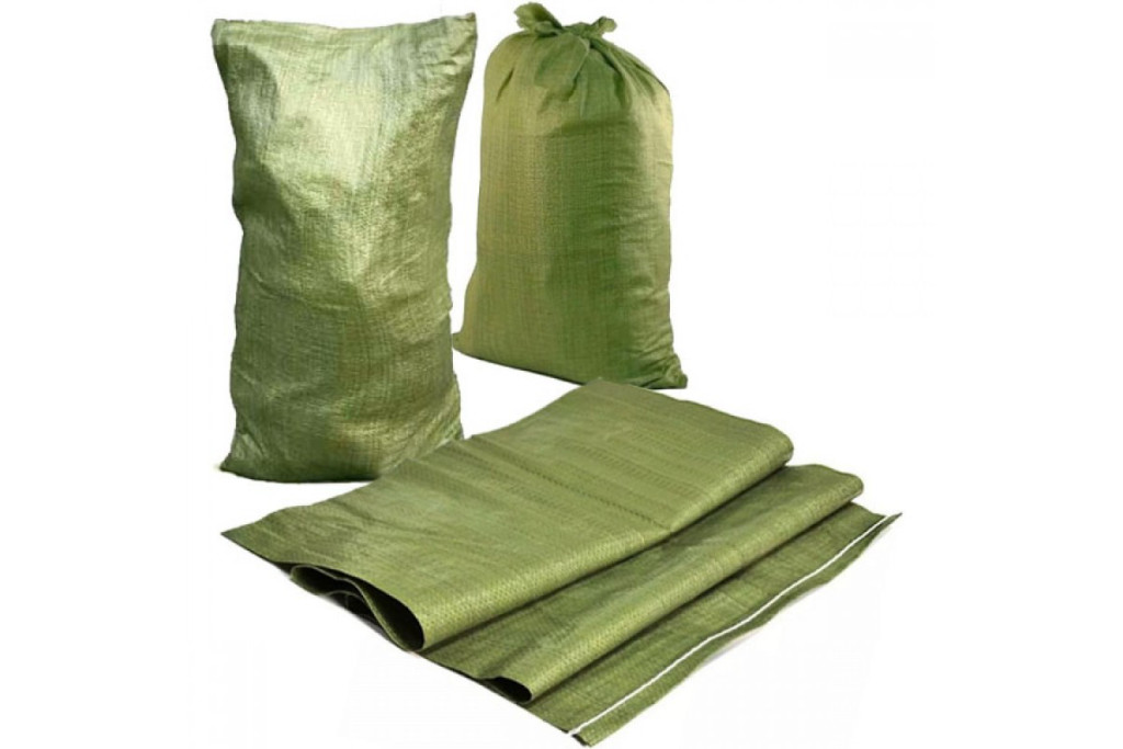 мешки поэтиленовые 55*105, 60г грамм,  вверх прошитый, зеленые